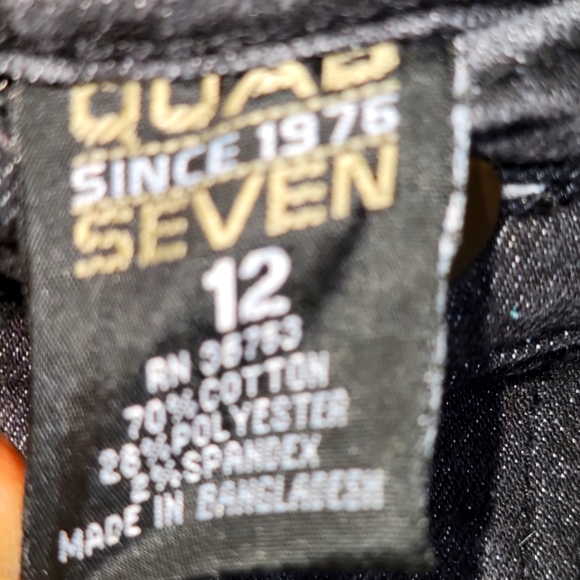 Quad Seven Boys' Rip-Patch Jeans Gray Size 12 - Picture 5 of 10